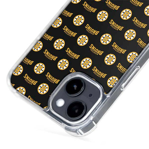 NHL Boston Bruins Pattern iPhone 15 MagSafe Case